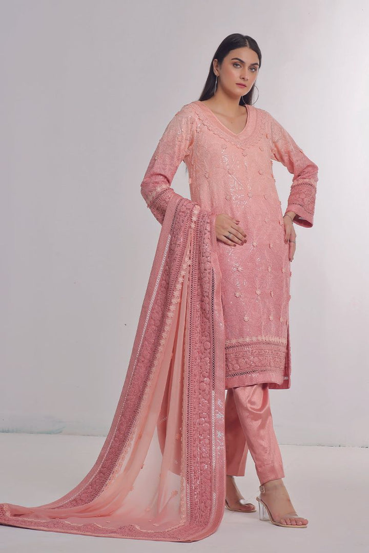 Rizwan Beyg Design - Hana - Cotton Net - Pink - 2 Piece