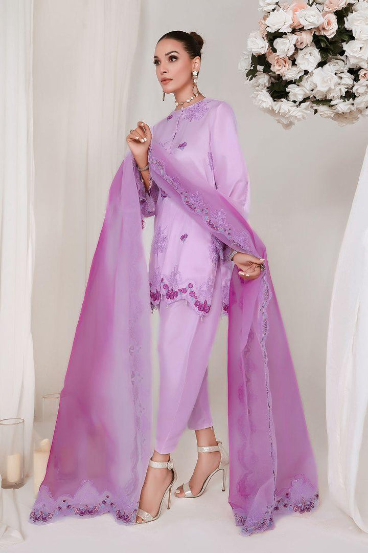 Reema Ahsan - SIA - Pure raw silk  - Tea pink  - 3 Piece