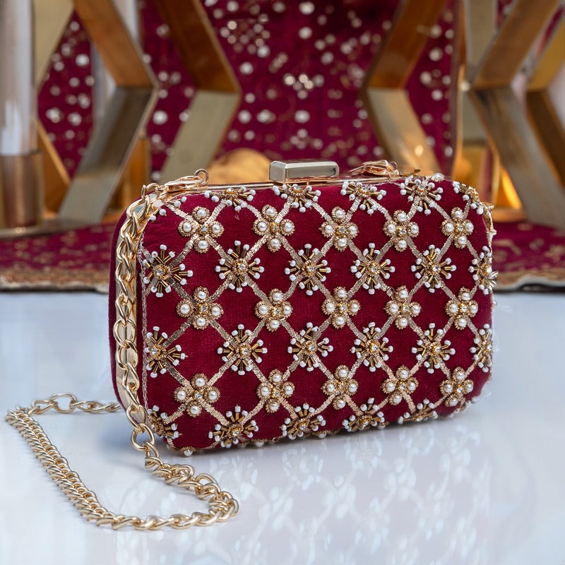 JootiShooti - Koyal Maroon Clutch