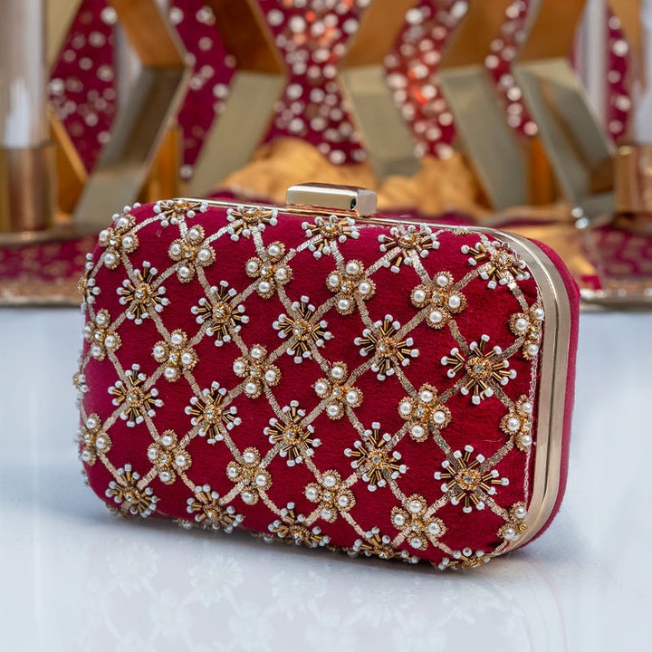 JootiShooti - Koyal Maroon Clutch