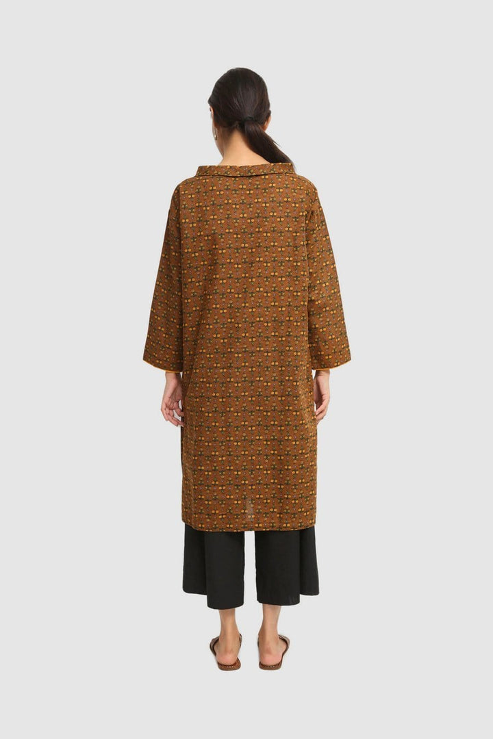 Generation - Brown Nuristan Bateau Neckline Shirt - 1 PC