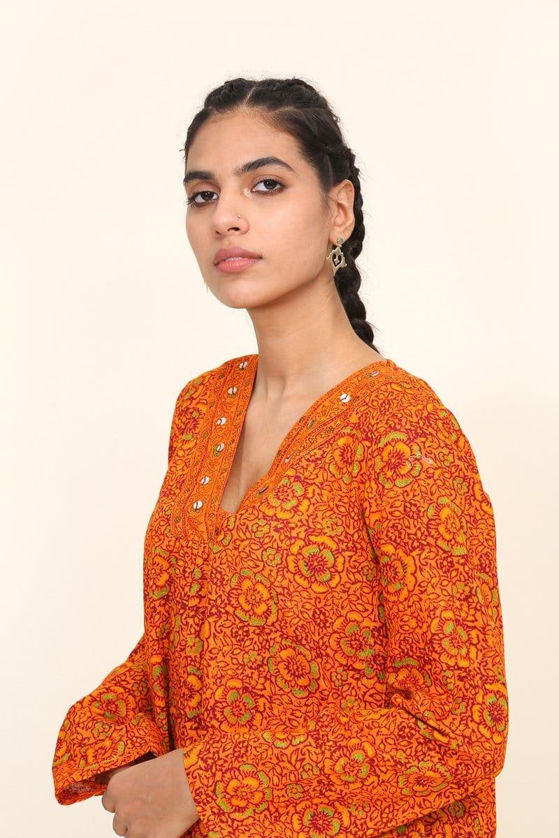 Generation - Orange Sanganer Tunic - 1 PC - Studio by TCS