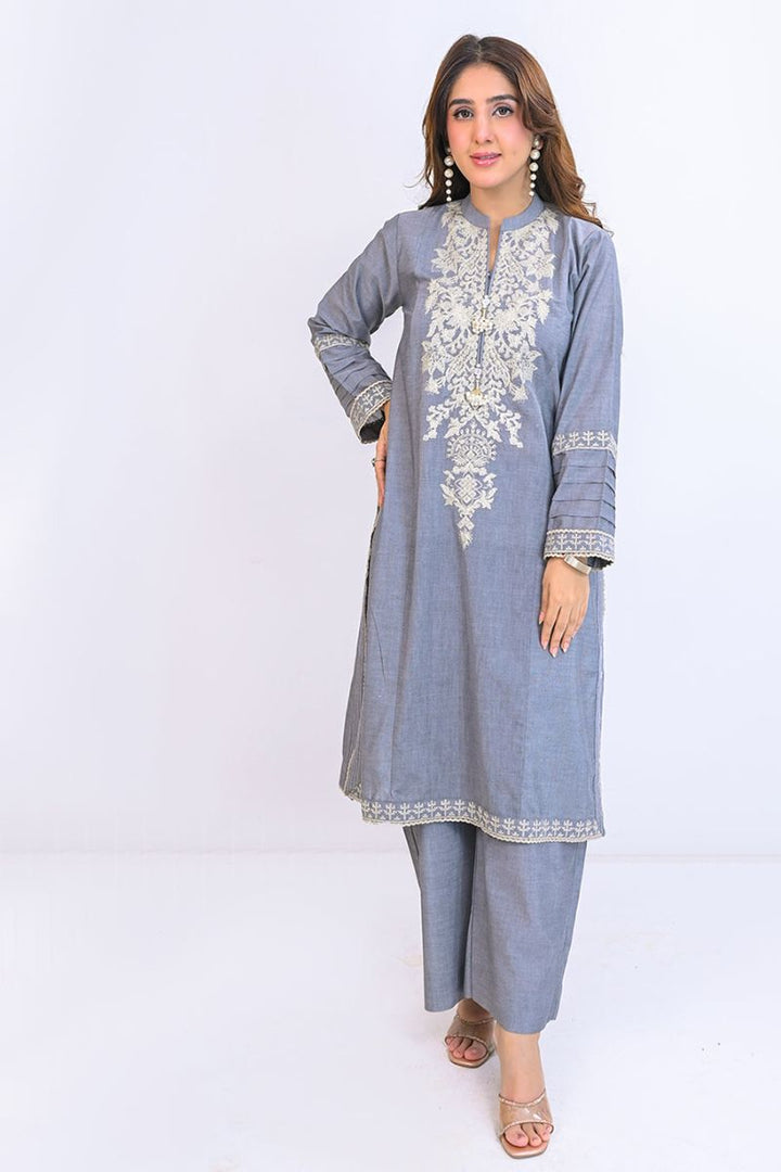 Ayla Studio - Fitoor - Chambray - Grey - 2 Piece