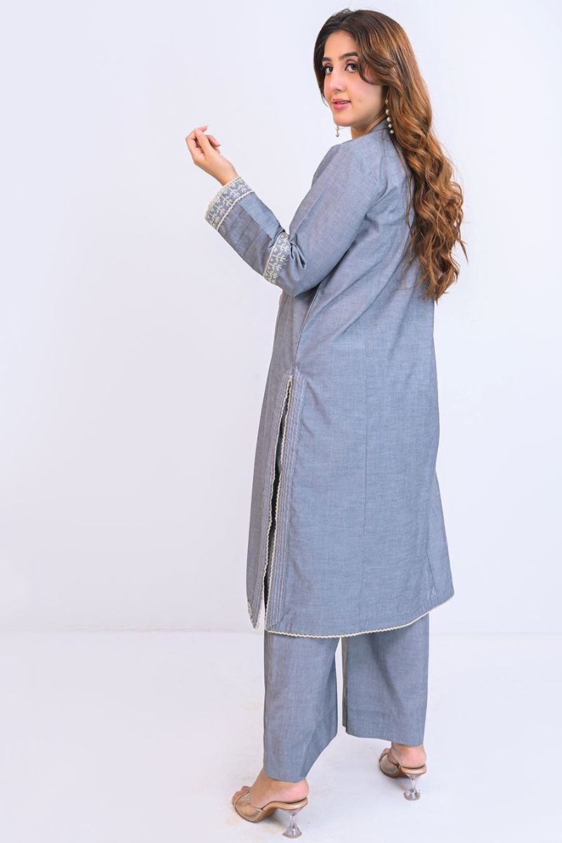 Ayla Studio - Fitoor - Chambray - Grey - 2 Piece