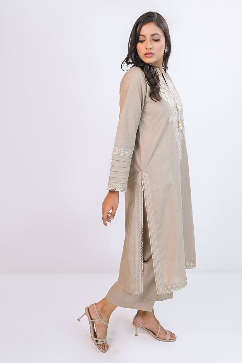 Ayla Studio - Arzoo - Slub - Mushroom Beige - 2 Piece