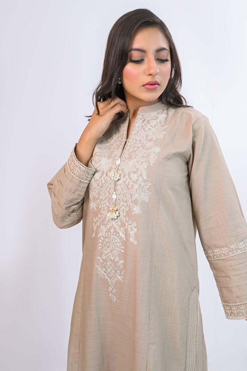 Ayla Studio - Arzoo - Slub - Mushroom Beige - 2 Piece