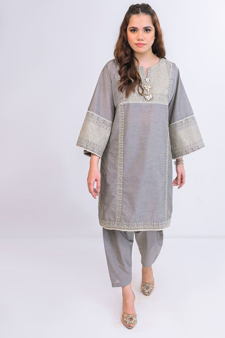 Ayla Studio - Shafaq - Chambray - Silver Grey - 2 Piece