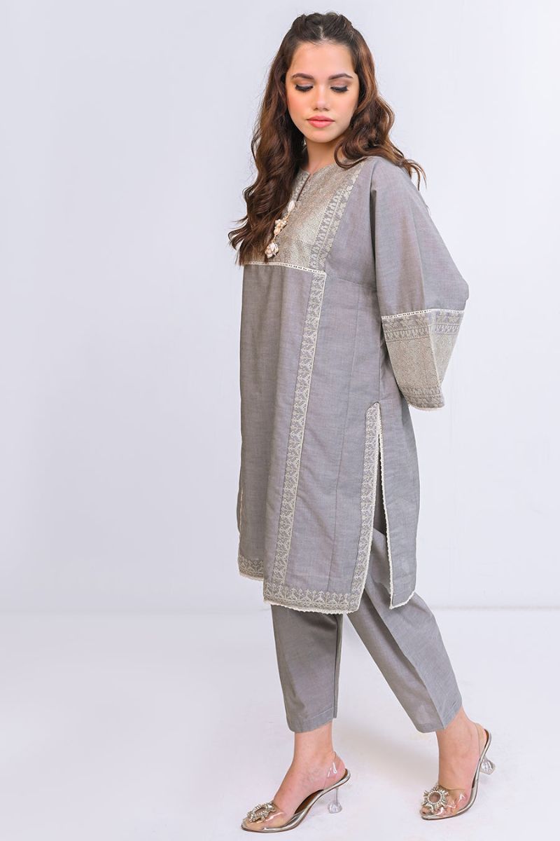 Ayla Studio - Shafaq - Chambray - Silver Grey - 2 Piece