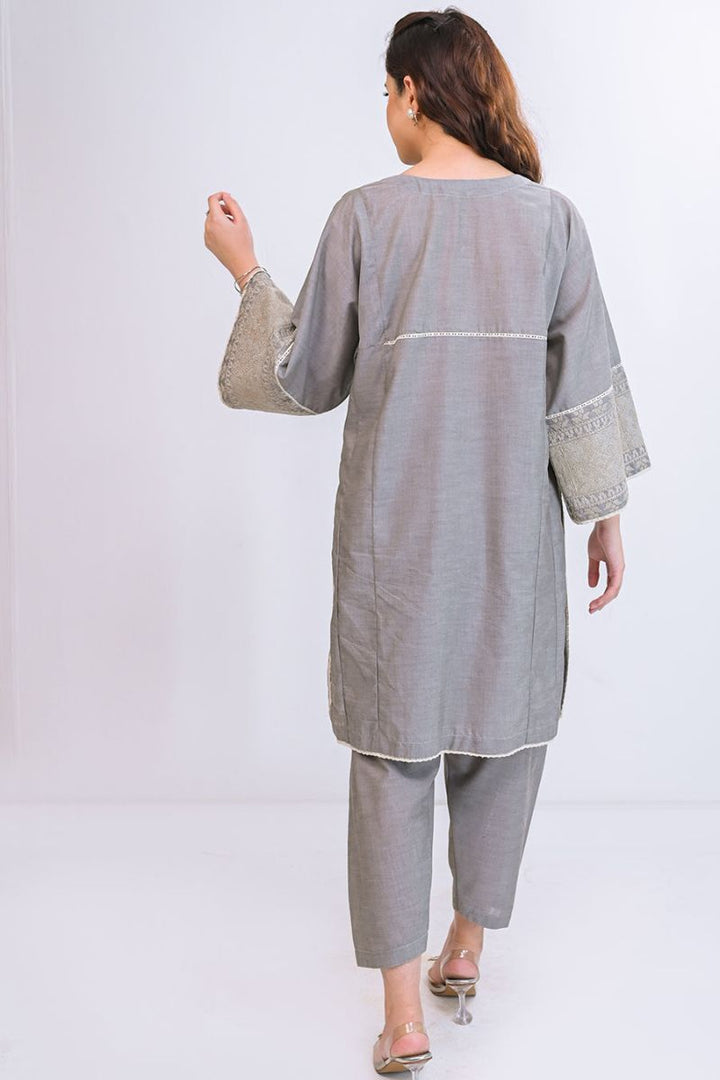 Ayla Studio - Shafaq - Chambray - Silver Grey - 2 Piece