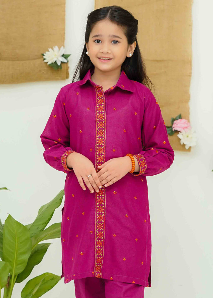 Modest - Lilithra - Purple - Khaddar - Girls 2 Piece Suit