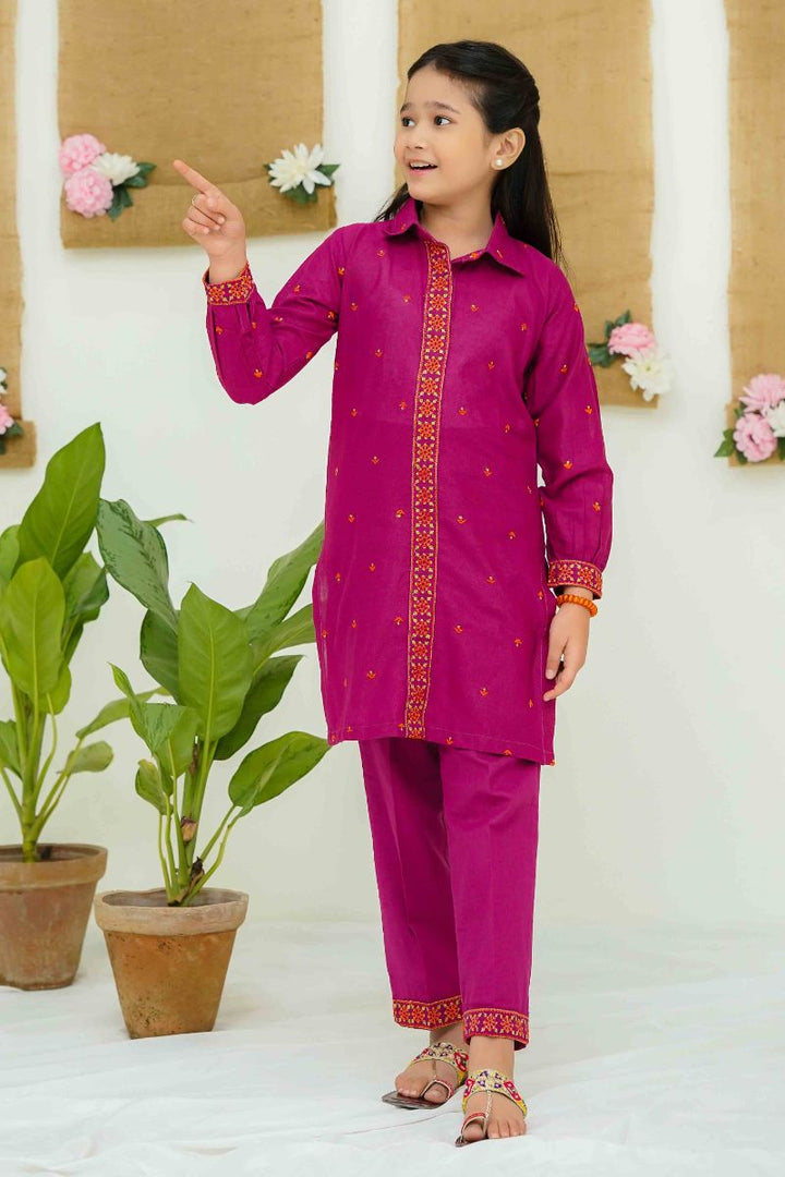 Modest - Lilithra - Purple - Khaddar - Girls 2 Piece Suit