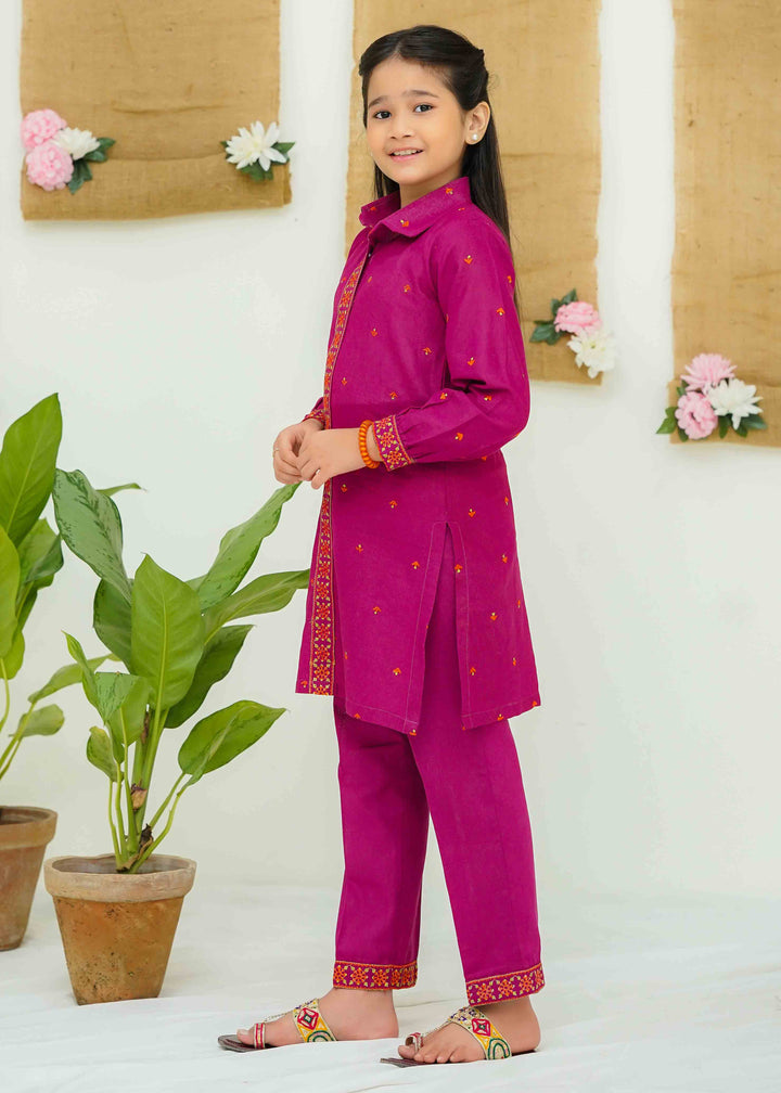 Modest - Lilithra - Purple - Khaddar - Girls 2 Piece Suit