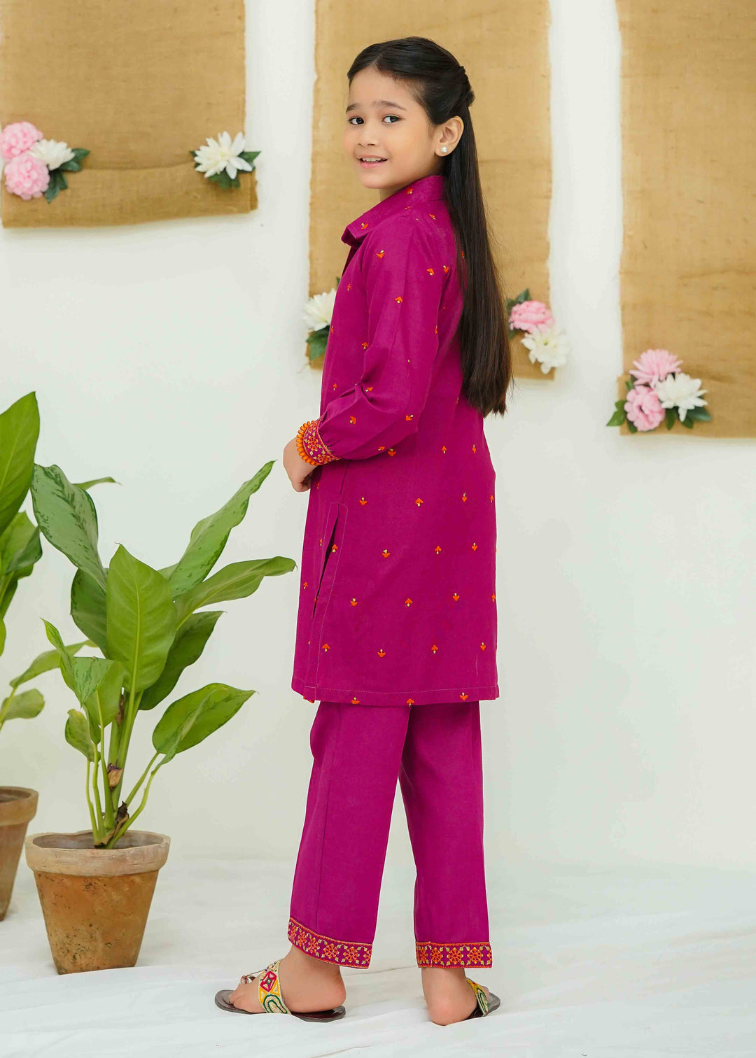 Modest - Lilithra - Purple - Khaddar - Girls 2 Piece Suit