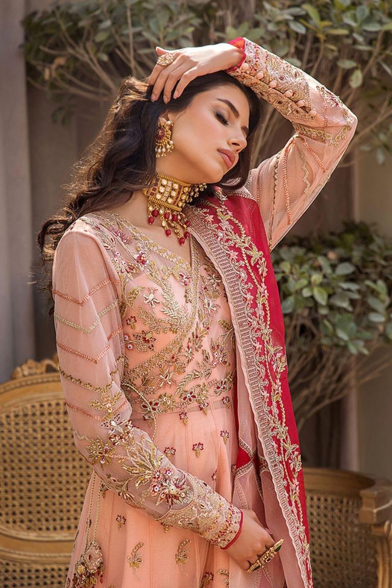 Fozia Khalid - ALENA - Peach - Pishwas - 4 Piece - Studio by TCS