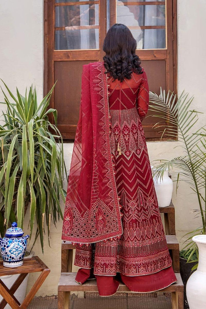 Fozia Khalid - AMORA - Maroon - Embroidered - Pishwas - 4 Piece - Studio by TCS