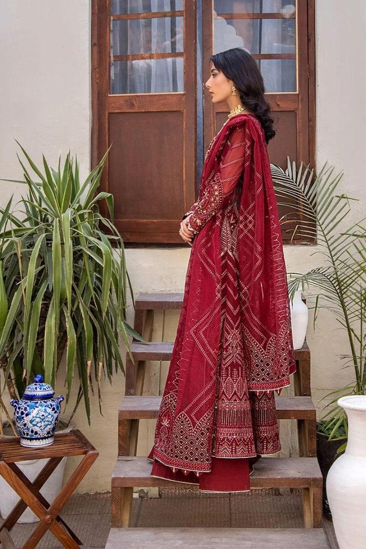 Fozia Khalid - AMORA - Maroon - Embroidered - Pishwas - 4 Piece - Studio by TCS