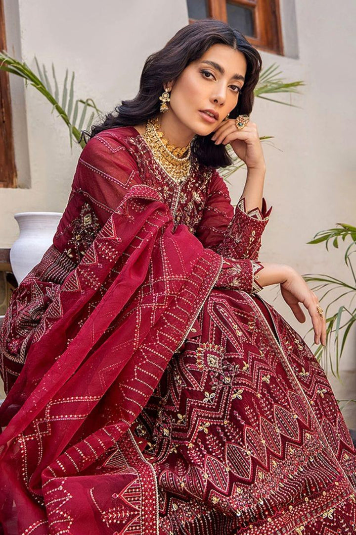 Fozia Khalid - AMORA - Maroon - Embroidered - Pishwas - 4 Piece - Studio by TCS