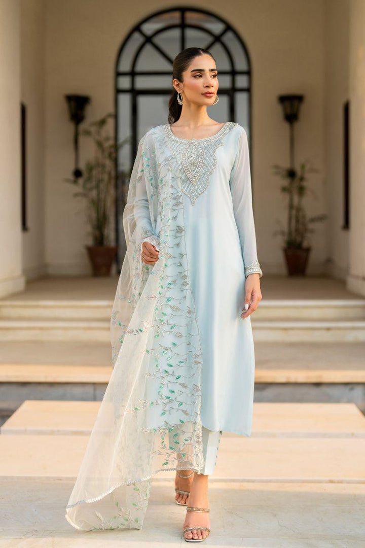 Natasha Kamal - Adele - aqua - Georgette lined with crepe de chin - 3 Piece