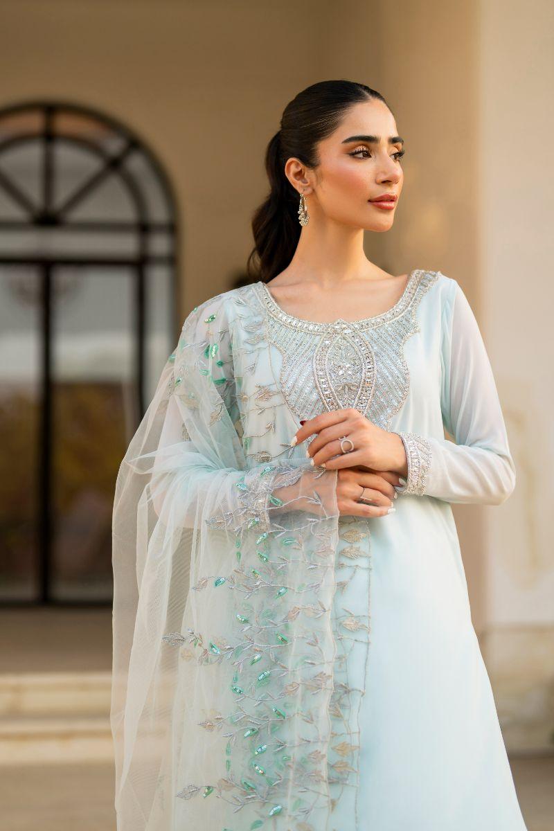 Natasha Kamal - Adele - aqua - Georgette lined with crepe de chin - 3 Piece