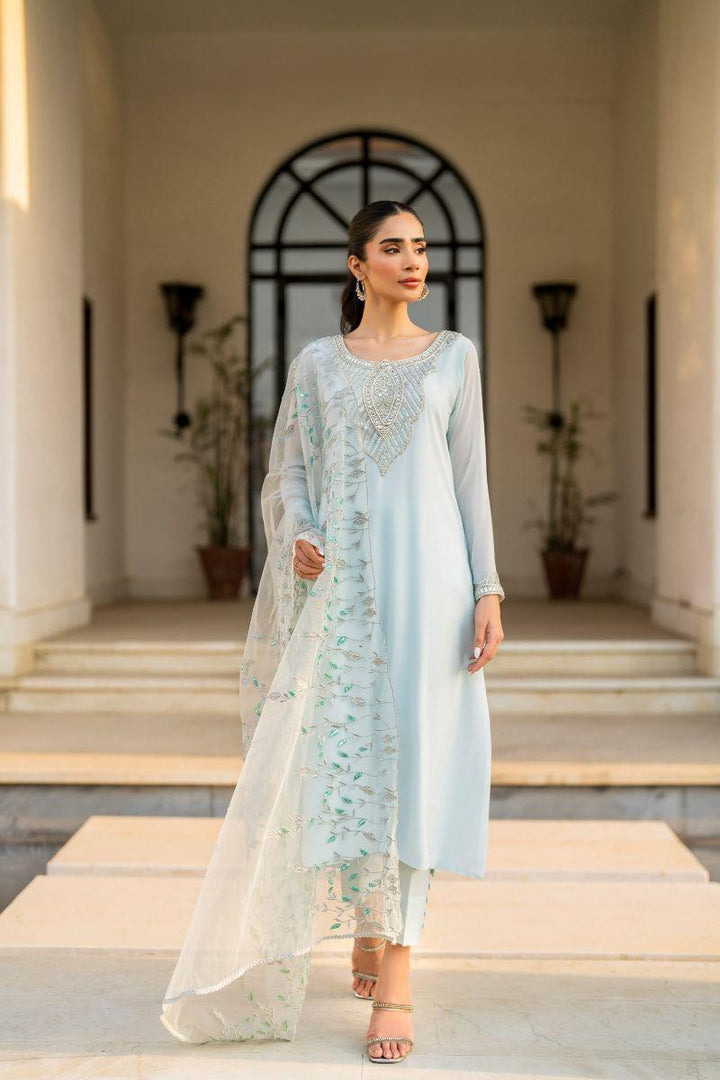 Natasha Kamal - Adele - aqua - Georgette lined with crepe de chin - 3 Piece