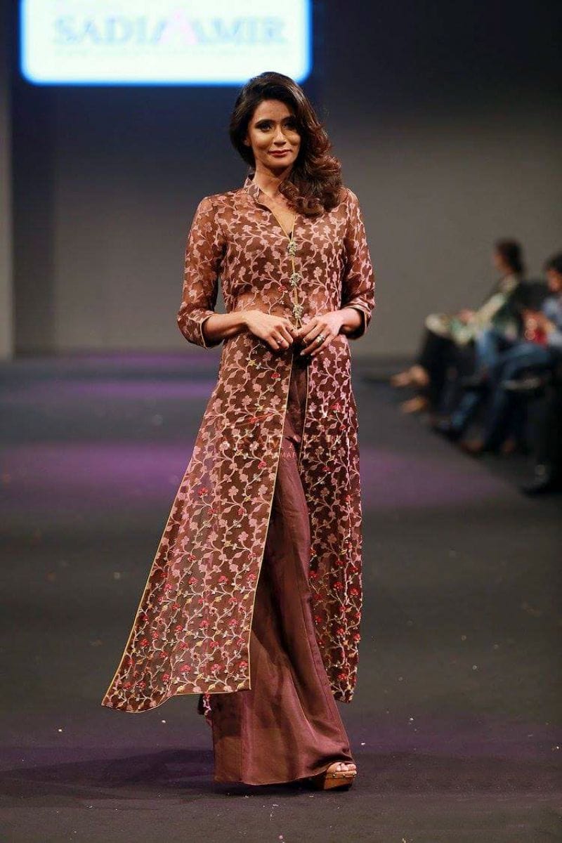 Sadia Aamir - Agate berry - Brown - Organza & Silk - 2 Piece - Studio by TCS