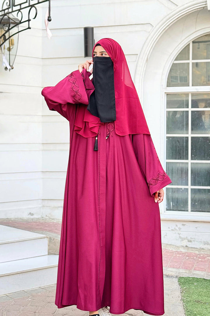 Abays Store.pk - Amal  - Nida - Maroon - 1 Piece