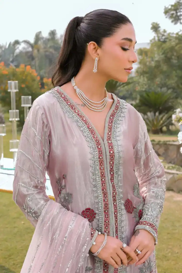 Reema Ahsan - Anamta - Tissue & Net - Rose pink  - 3 Piece