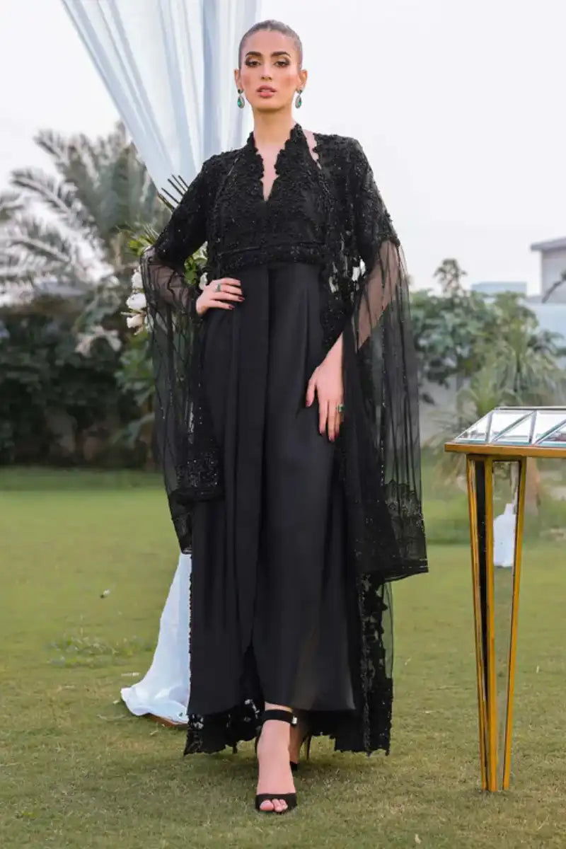 Reema Ahsan - Anosha - Net & Silk - Black  - 3 Piece