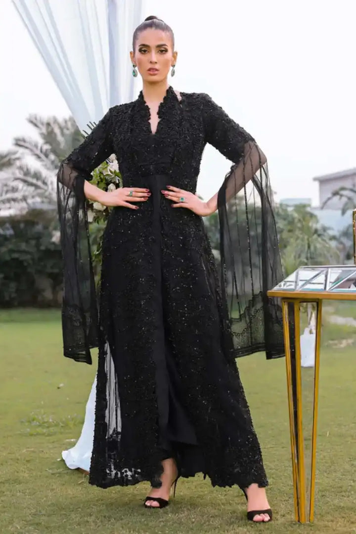 Reema Ahsan - Anosha - Net & Silk - Black  - 3 Piece