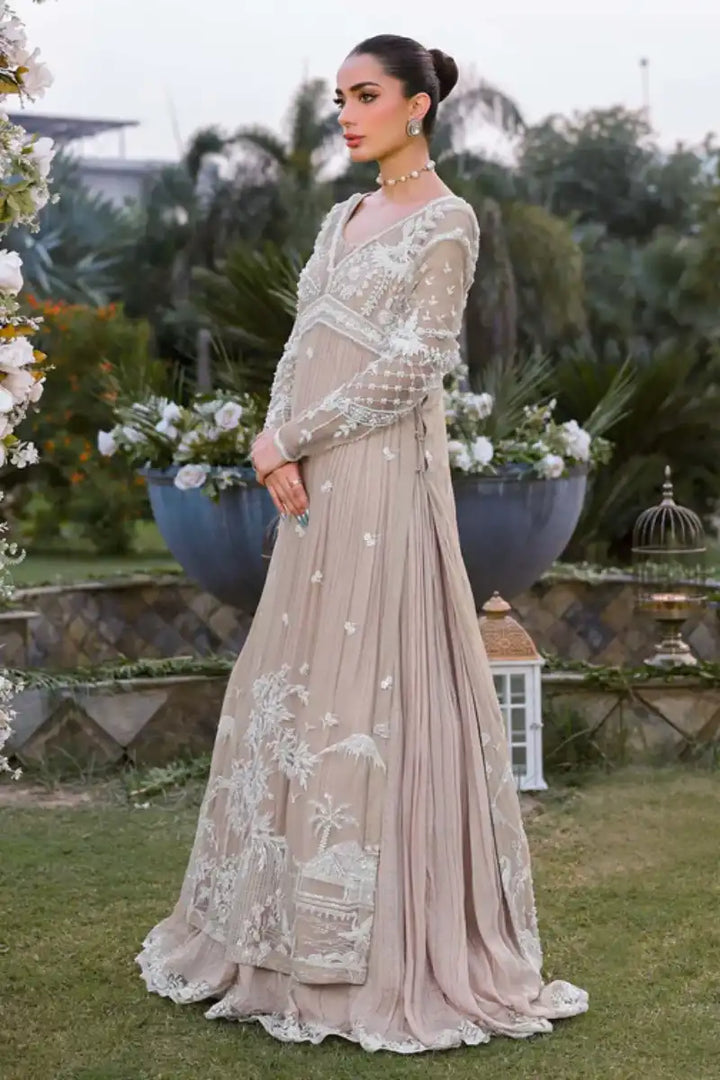 Reema Ahsan - Aramis - Net & Silk - Skin  - 3 Piece