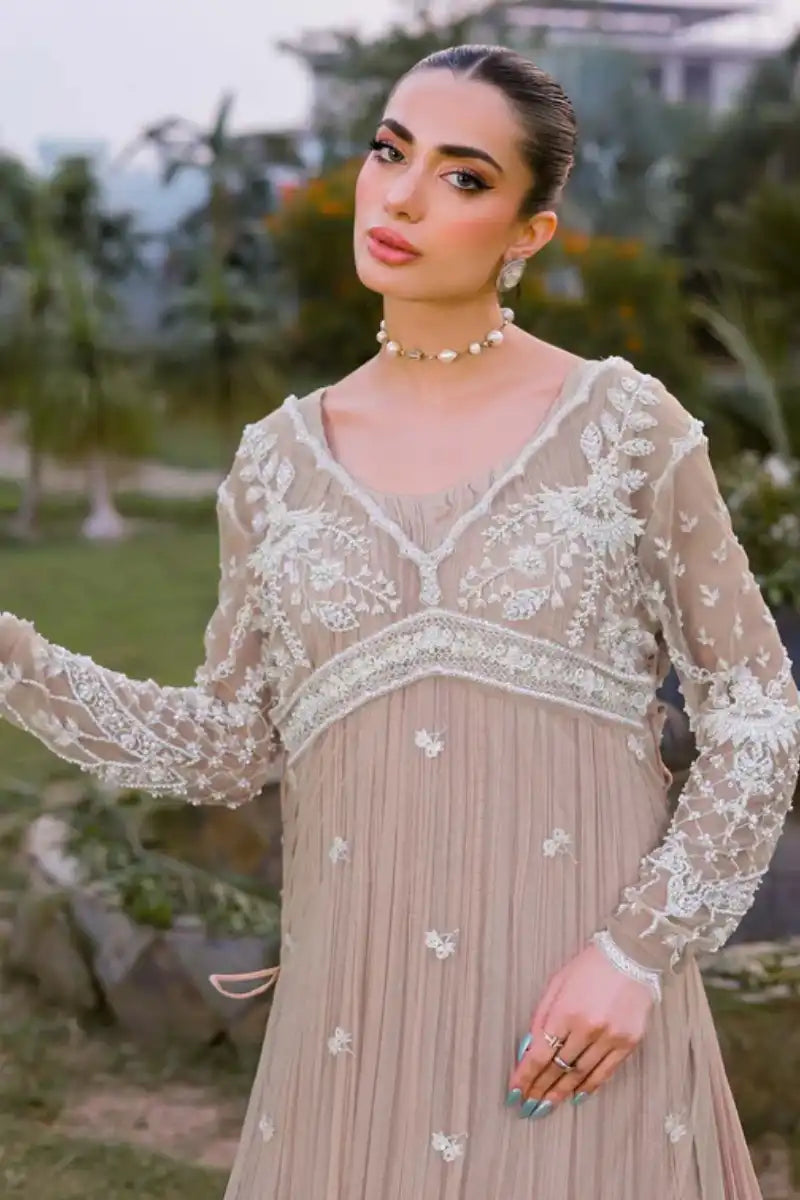 Reema Ahsan - Aramis - Net & Silk - Skin  - 3 Piece