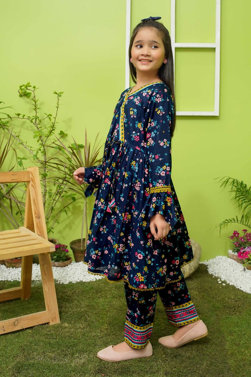 Modest - Blue Daisy - Lawn - 2 Piece Suit