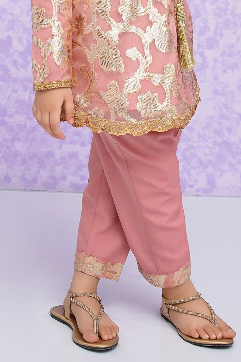 Modest - Hoor - Pink - Chiffon - Girls 3 Piece Suit