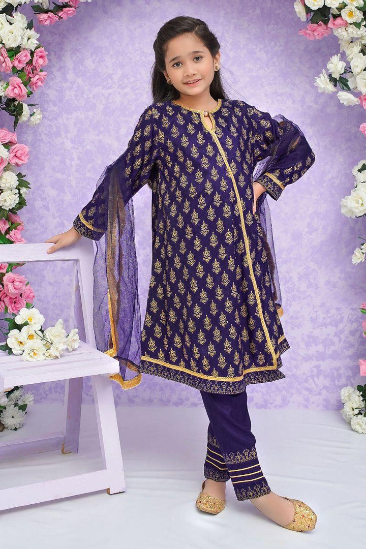 Modest - Zareen - Blue - Rawsilk - Girls 3 Piece Suit