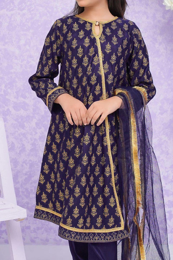 Modest - Zareen - Blue - Rawsilk - Girls 3 Piece Suit