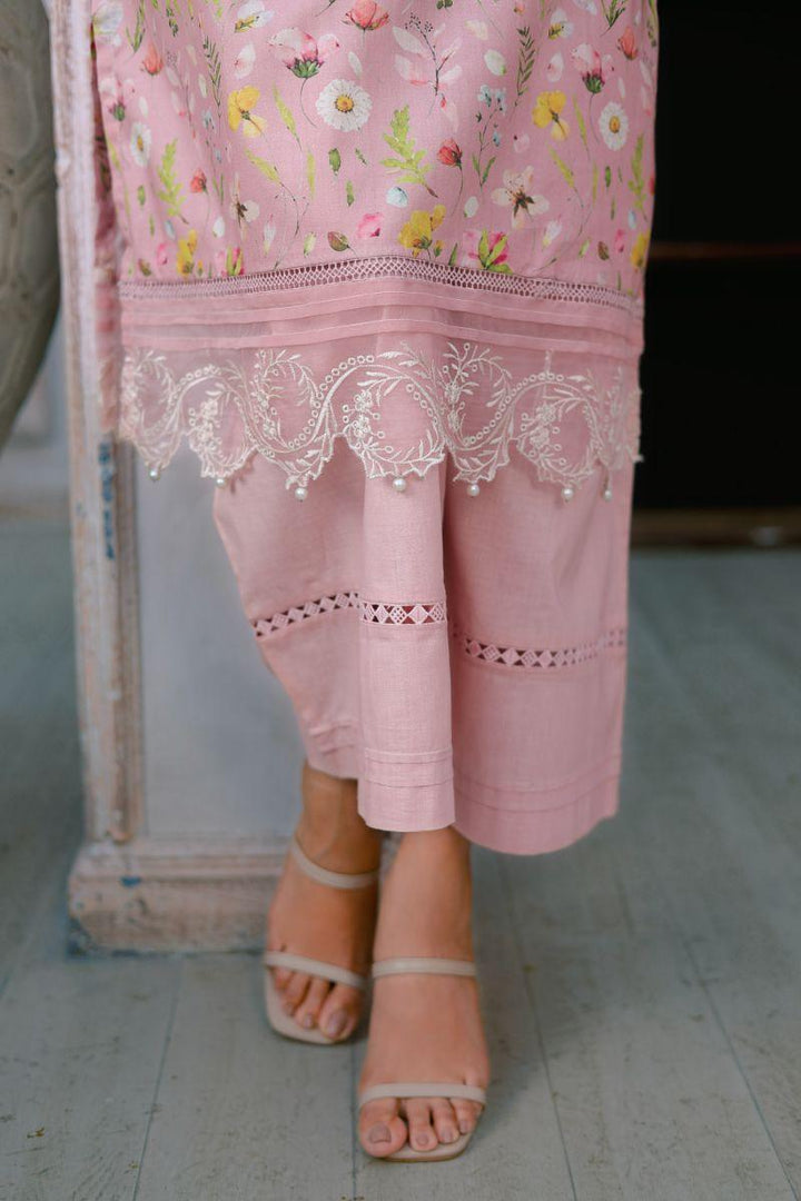 Reema Ahsan - Ayla  - Lawn & Chiffon - Pastel pink - 3 Piece