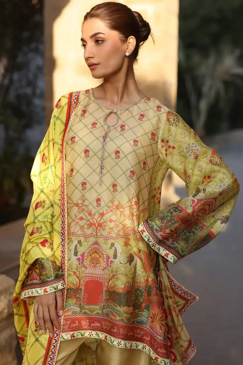 Sania Maskatiya - Aza (B) - Cotton Net & Silk - 3 Piece