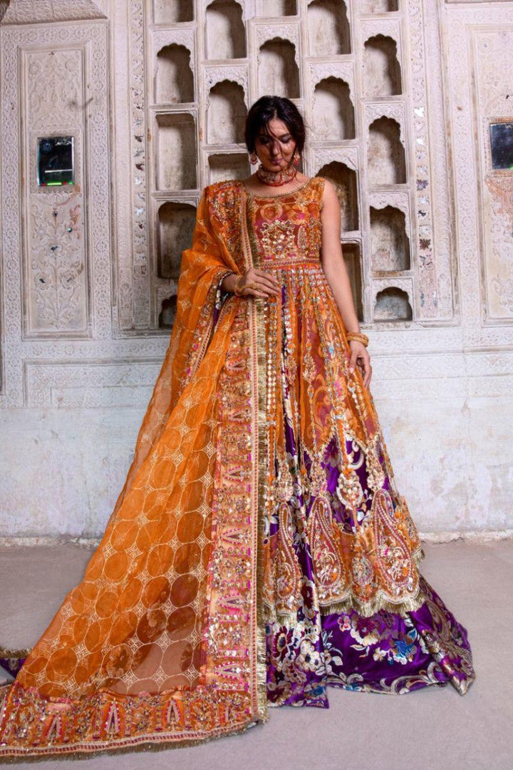 Zahra Ahmad - SHEESH MAHAL-1 - Multi - Organza - 2 Piece