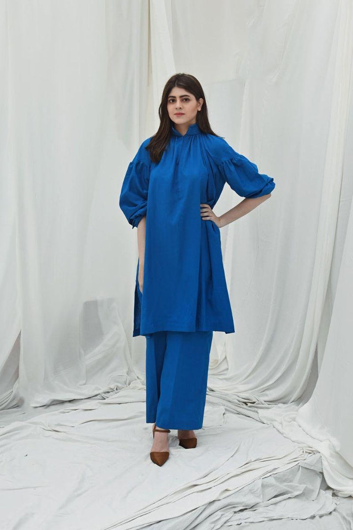 Deepak & Fahad - BAL-W009 - Blue - Hand Weaved Cotton - 2 piece