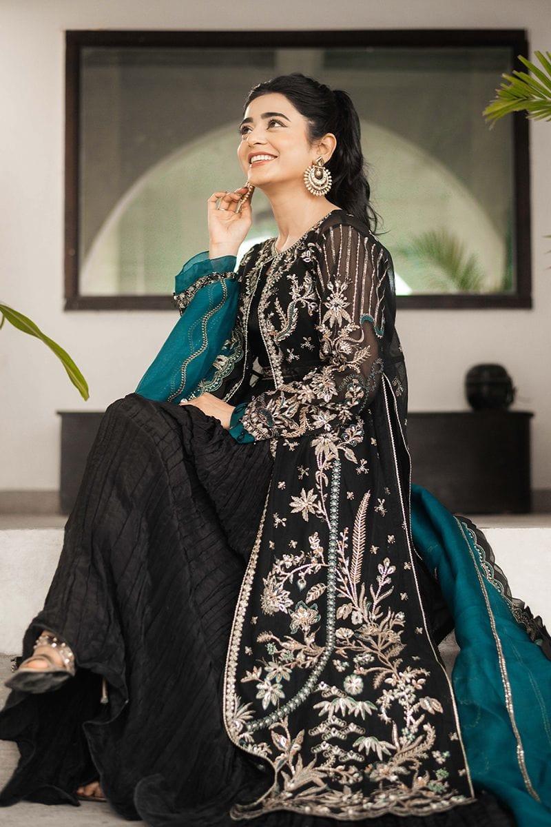 Fozia Khalid - BELLE ESPOIR - Black - Embroidered - 3 Piece - Studio by TCS