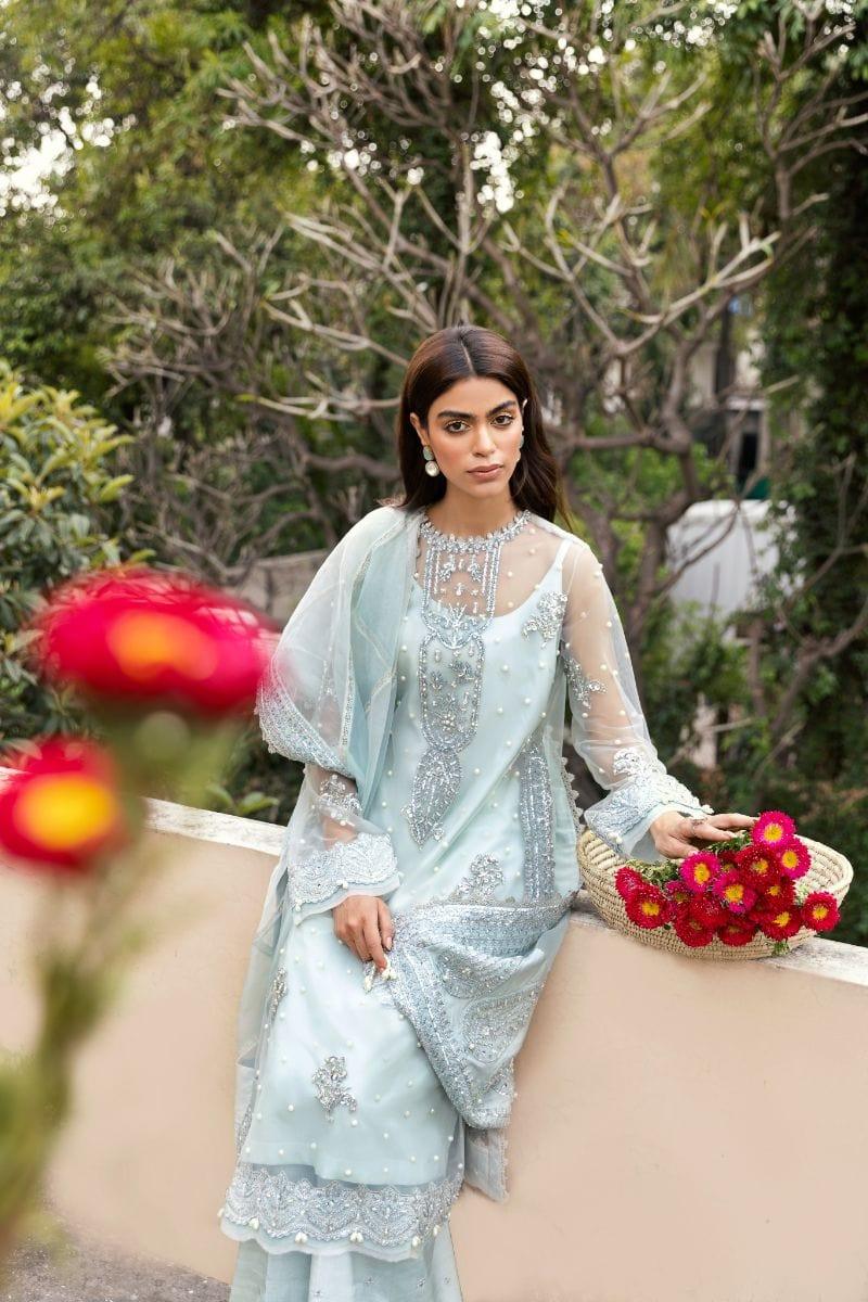 Zarub - ZALAYA - Chatta Patti - Icy Mint - Unstitched - 3 Piece - Studio by TCS