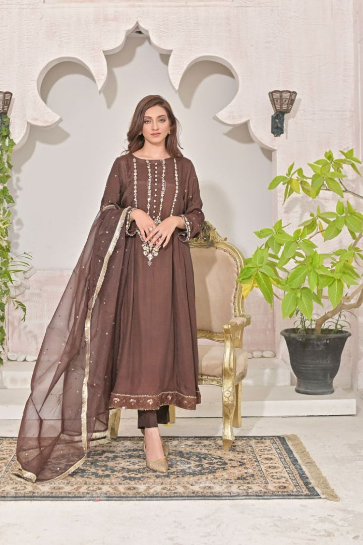 Ruby Couture - Pasbaan - Raw Silk & Organza - 3 Piece