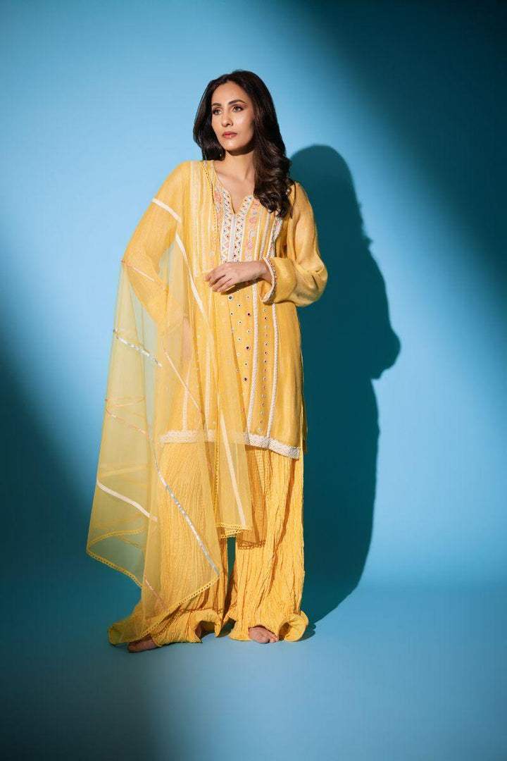 Insia Sohail - Balouchi love - Yellow - 3 Piece - cotton net