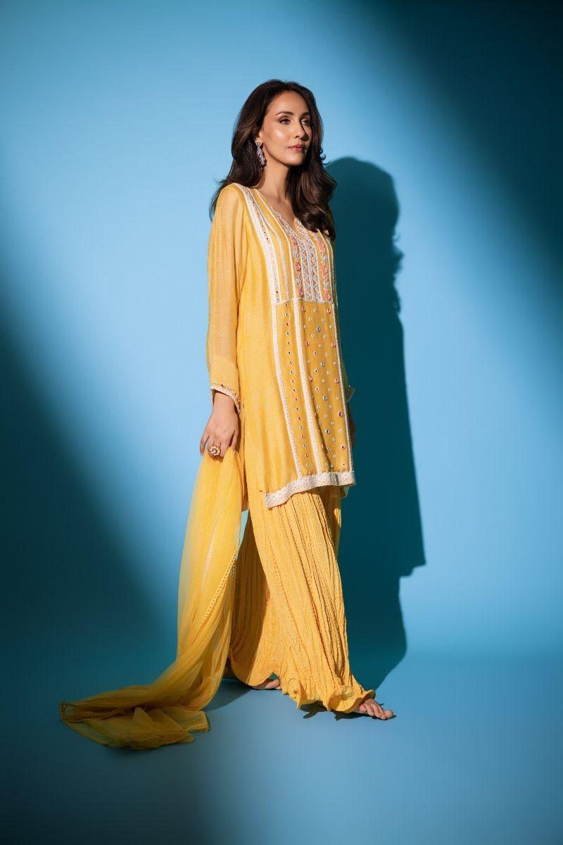 Insia Sohail - Balouchi love - Yellow - 3 Piece - cotton net