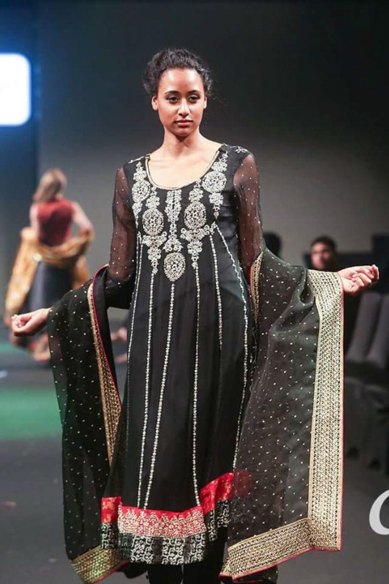 Sadia Aamir - Charcoal - Grey - Chiffon & Jamawar - 3 Piece - Studio by TCS