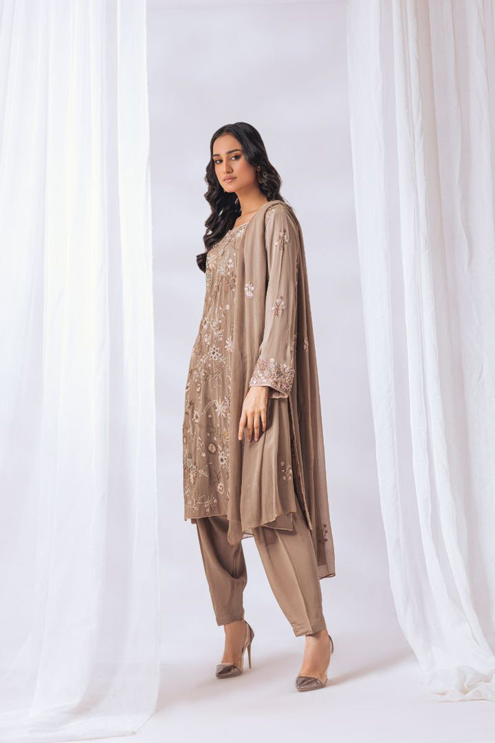 Khayal by Shaista Hasan - Classic allure - Pure Georgette & Chiffon - 3 Piece