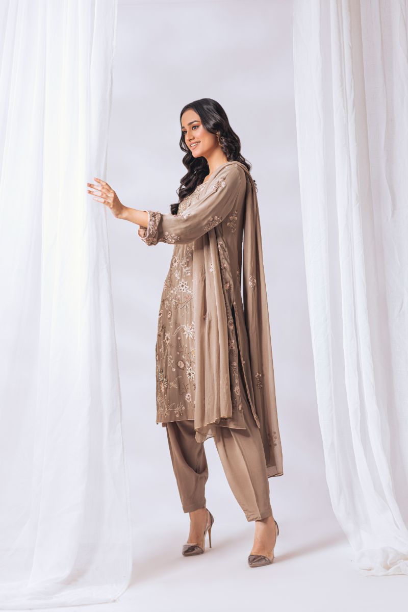 Khayal by Shaista Hasan - Classic allure - Pure Georgette & Chiffon - 3 Piece