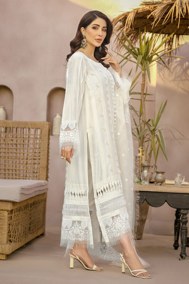 Arif Ashraf - ZUNUN - Offwhite - Raw Silk and Organza - 3 Piece