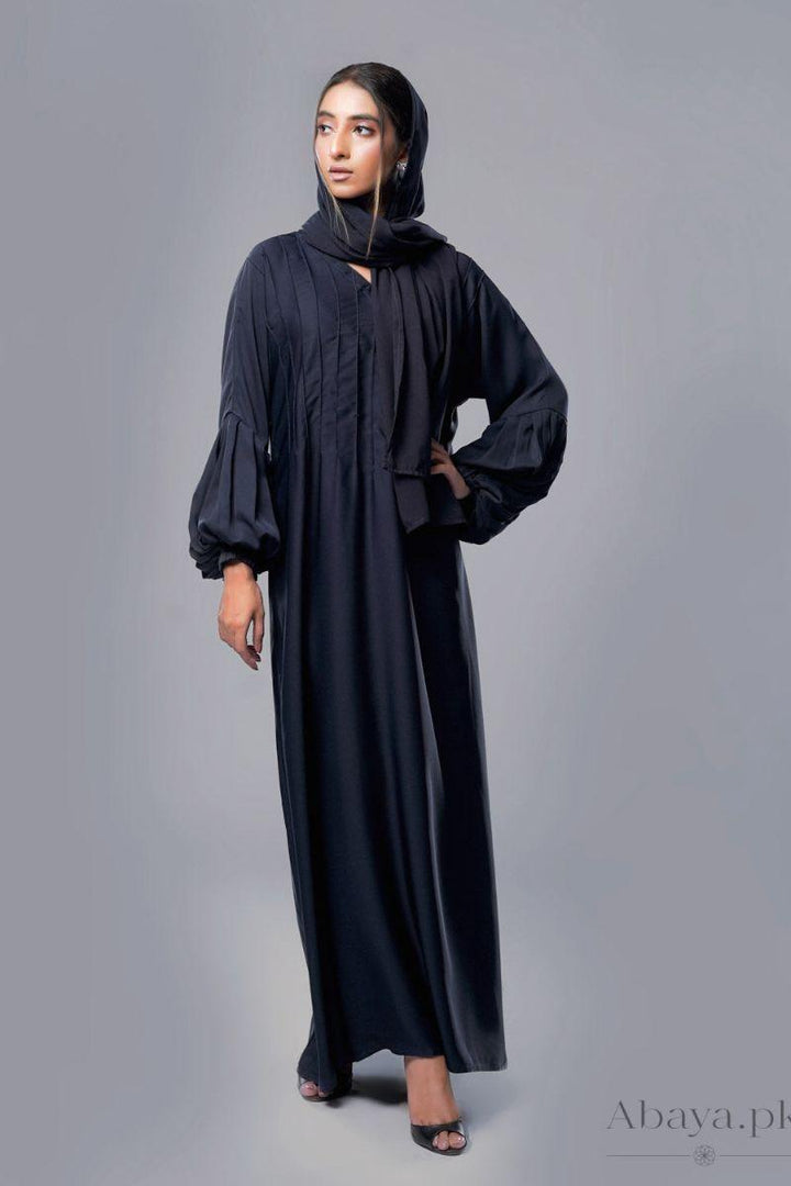 Abaya.pk - Arfaana'h Blue Abaya & Hijab - Chiffon & Nada Fabric