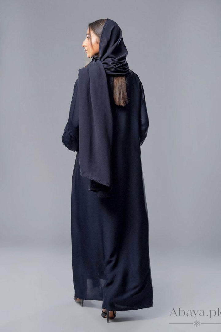 Abaya.pk - Arfaana'h Blue Abaya & Hijab - Chiffon & Nada Fabric